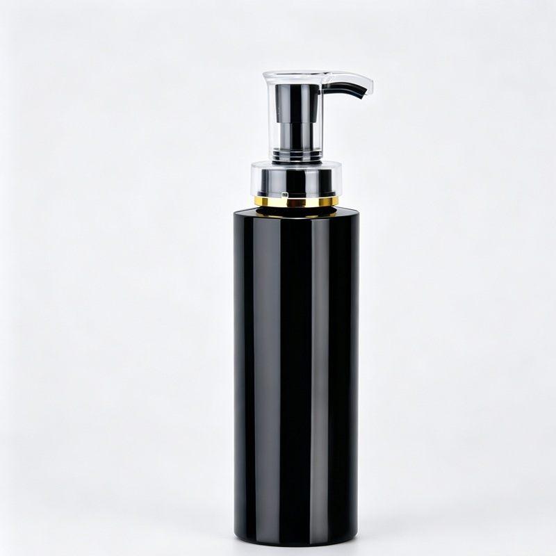 Luxury 200ml 250ml 300ml 500ml Shampoo and Conditioner Shower Black Plastic Lotion Pump Bottle