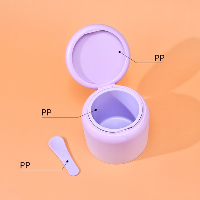 OEM Pink Plastic Powder Pot with Magnetic Spoon