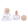 New 30ml Round Glass Foundation Bottle for Portable Energy Facial Moisturizer Eye Cream Lotion Container Cosmetic Packaging