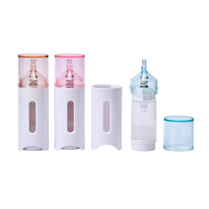 15ml Double Wall Serum Essential Oil BB Cream Airless Bottle Matte Rose Gold Cosmetic Tube With Window for Eye Cream