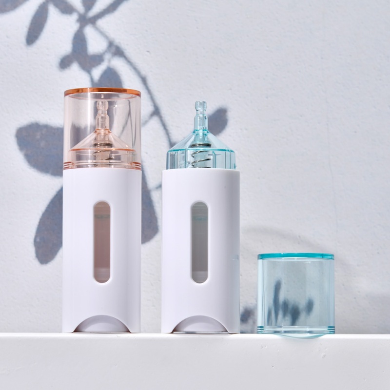 15ml Double Wall Serum Essential Oil BB Cream Airless Bottle Matte Rose Gold Cosmetic Tube With Window for Eye Cream