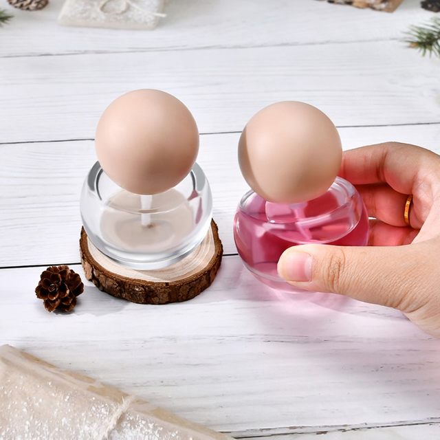 New 30ml Round Glass Foundation Bottle for Portable Energy Facial Moisturizer Eye Cream Lotion Container Cosmetic Packaging