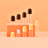Clear Glass Roller Bottle with Wood Plastic Cap