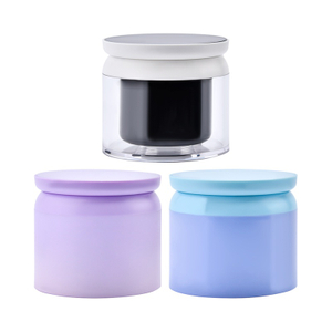 OEM Pink Plastic Powder Pot with Magnetic Spoon for Body Scrub Bath Salt Shimmer Powder Highlighter Dry Shampoo Foundation Pot