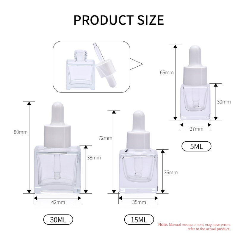 square glass pump bottle