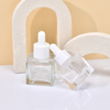 square glass pump bottle
