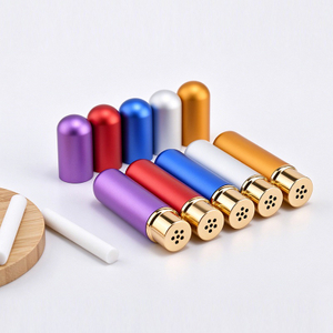 Factory Custom Metal Aromatherapy Bottle 5ml Nasal Inhaler Bottle With Cotton Core Mini Perfume Bottle Luxury for Travel