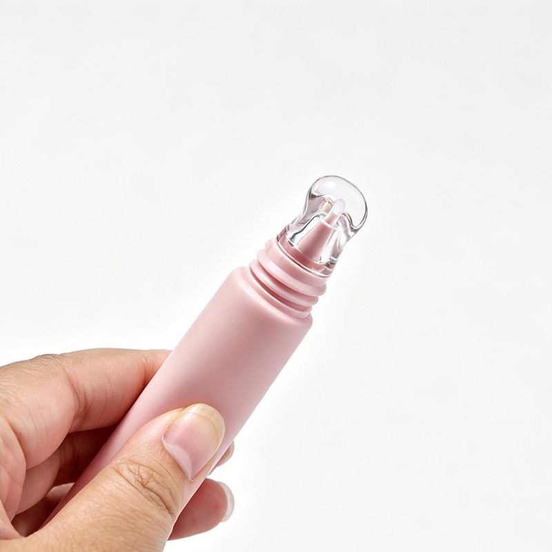 10ml Plastic PE Cosmetic Lip Gloss Lipstick Lipbalm Lip Scrub Squeeze Container Packaging Tube with Keychain