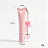 10ml Plastic PE Cosmetic Lip Gloss Lipstick Lipbalm Lip Scrub Squeeze Container Packaging Tube with Keychain