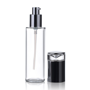 Cosmetic Packaging clear Glass Skin Care Lotion Serum Pump Bottles and Glass Cream Jar Containers