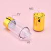 15ml 30ml 50ml Empty Gold Cosmetic Moisturizer Foundation Lotion Cream Serum Airless Pump Lotion Plastic Bottle