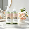 150ml Skin Care Serum Green Plastic Makeup Remover Shampoo Bath PET Plastic Bottle with Press Pump