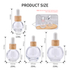 Popular 15ml 20ml 30ml aceite para el cabello aceite de aromaterapia aceite esencial suero botella cuentagotas de vidrio con tapa de rosa dorada y plateada