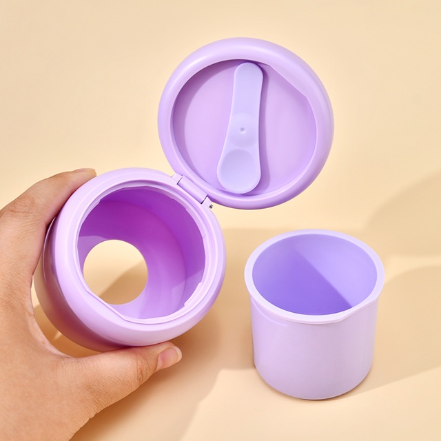 OEM Pink Plastic Powder Pot with Magnetic Spoon