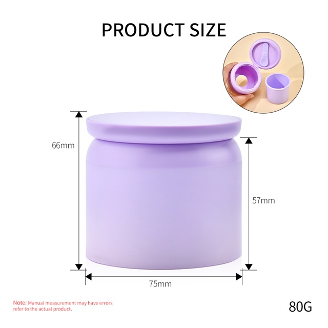 OEM Pink Plastic Powder Pot with Magnetic Spoon